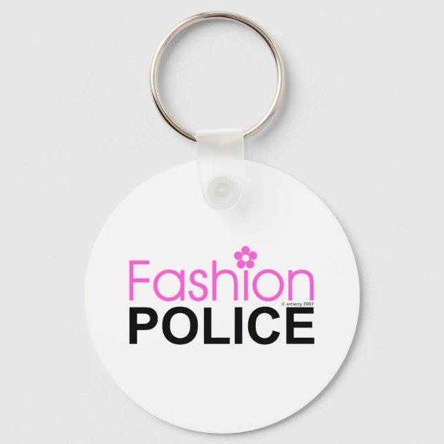 Fashion Police Keychain (Front)