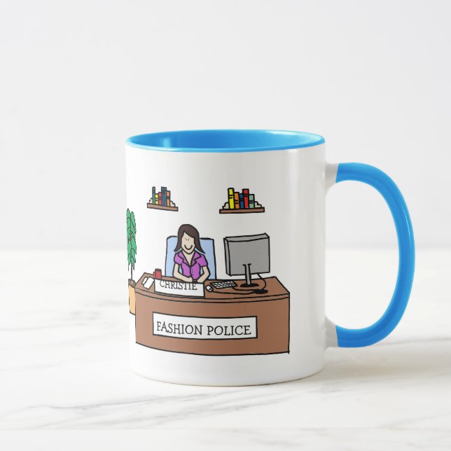 Fashion Police - Personalized cartoon mug (Right)