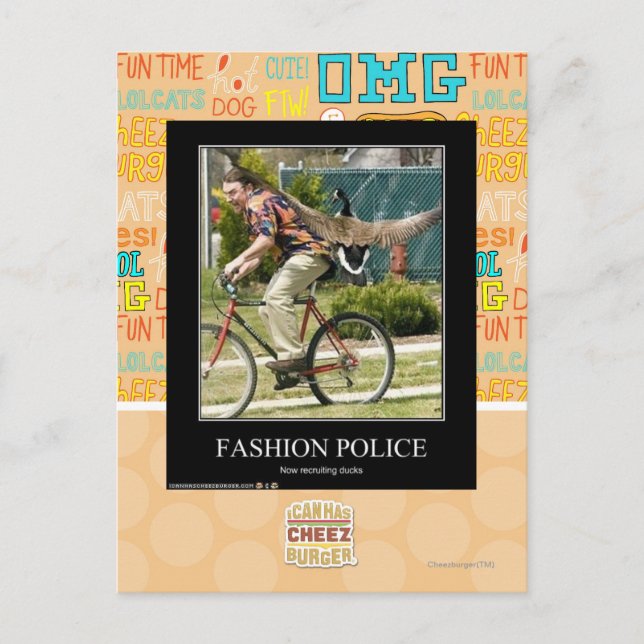 Fashion Police Postcard (Front)
