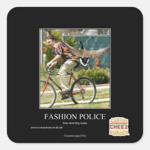 Fashion Police Square Sticker