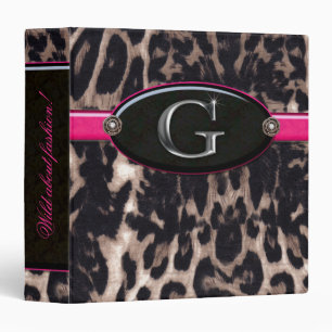 Fashion Portefeuille Classeur Leopard Flower Jewel