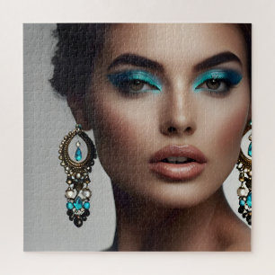 Fashion portrait of woman art jigsaw puzzle