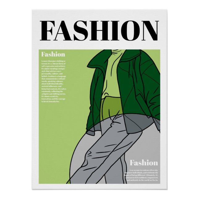 Fashion : Puffer Coat and Sweat Pants Poster (Front)