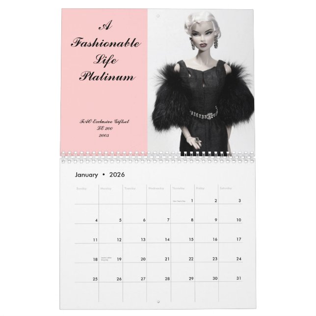 Fashion Royalty Vanessa 2009 Calendar (Jan 2026)