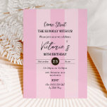 Fashion Runway 16th Birthday Feminine Chic Girly Invitation<br><div class="desc">Personalize this pretty fashion themed birthday invitation easily and quickly. Simply click the customize it further button to edit the texts, change fonts and fonts colours. All text is editable. Featuring a lovely pink striped background. Matching items available in store. (c) Somerset Fine Paperie</div>