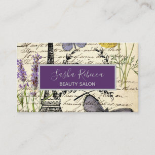 Fashion Salon SPA french eiffel tower Paris Business Card