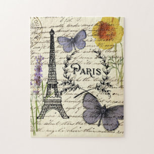 Fashion Salon SPA french eiffel tower Paris Jigsaw Puzzle