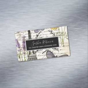 Fashion Salon SPA french eiffel tower Paris Magnetic Business Card