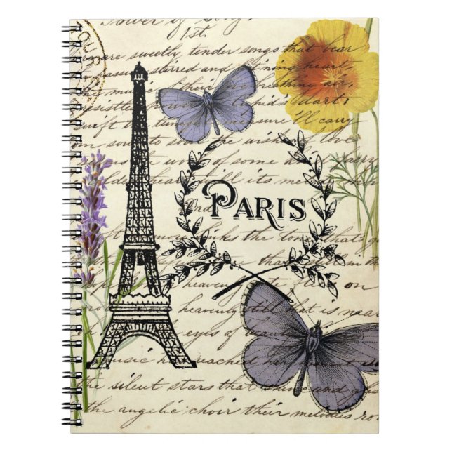 Fashion Salon SPA french eiffel tower Paris Notebook (Front)