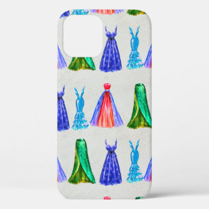 Fashion seamless pattern. Watercolor hand-drawn ba iPhone 12 Case