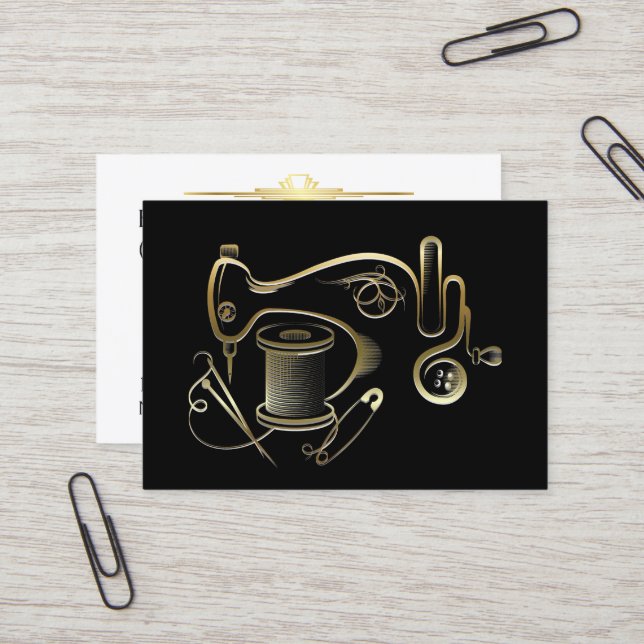 Fashion, Sewing, Seamstress Business Card Version (Front/Back In Situ)