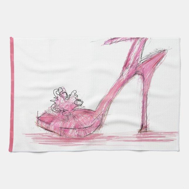 Fashion Shoe Kitchen Towel (Horizontal)