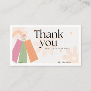 Fashion Shop Carte de visite - Floral Aesthetics