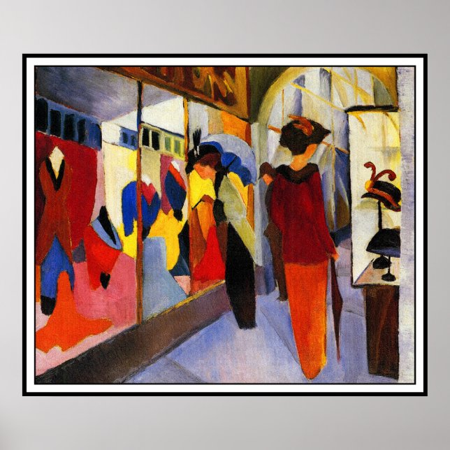 Fashion Shop (Modegeschaft) by August Macke Poster (Front)