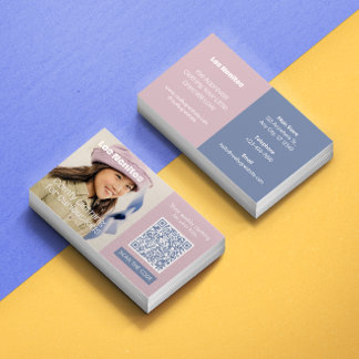 Fashion Shop QR Code  Business Card