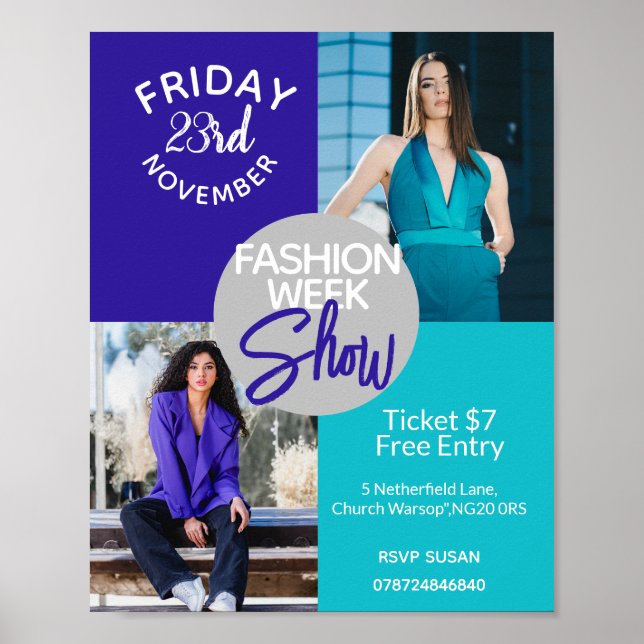 fashion show clothes event  clothes sales flyer poster (Front)