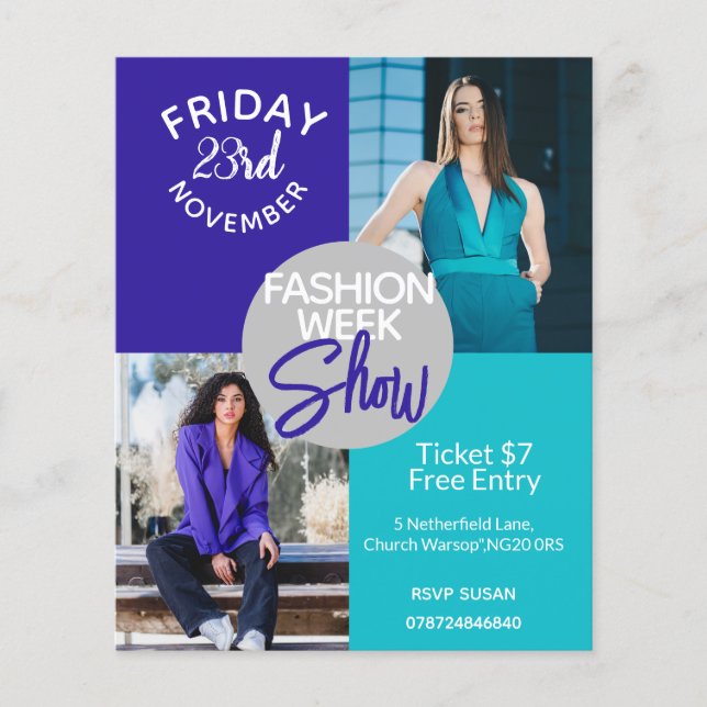 fashion show clothes event flyer (Front)