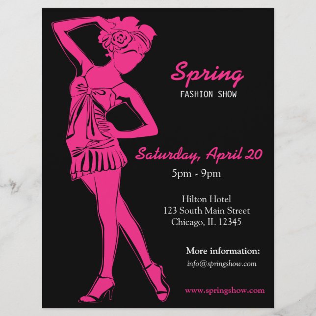 Fashion Show (Deep Pink ) Flyer (Front)