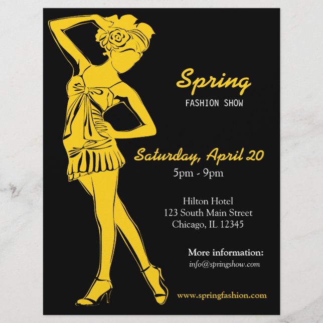 Fashion Show (Gold) Flyer (Front)