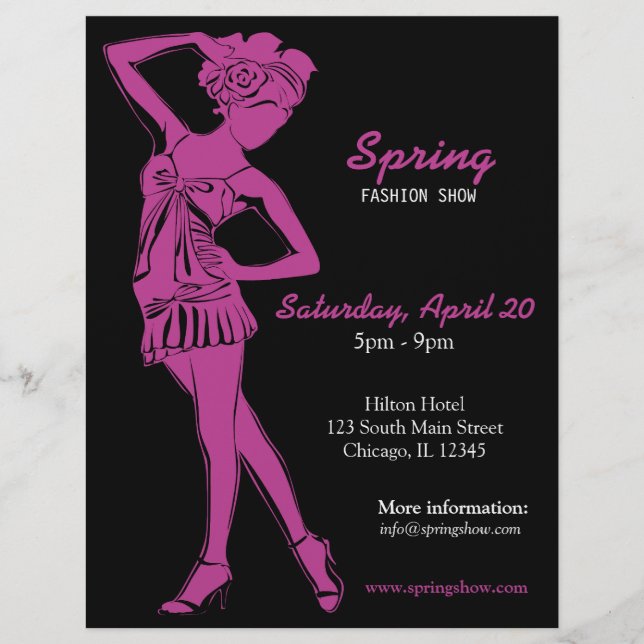 Fashion Show (Plum) Flyer (Front)