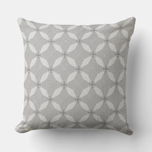 Fashion Silver Circle Geometric Pattern Throw Pillow
