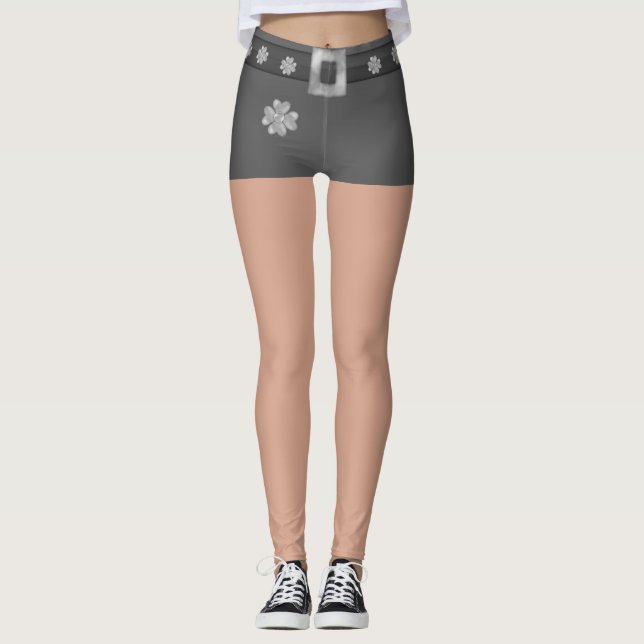 Fashion Silver Clovers Leggings (Front)