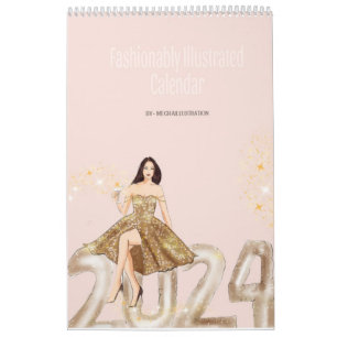 fashion sketch,  2024 calendar