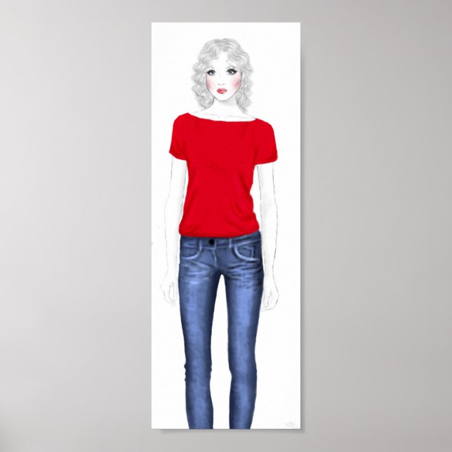 Fashion Sketch - Denim Poster (Front)