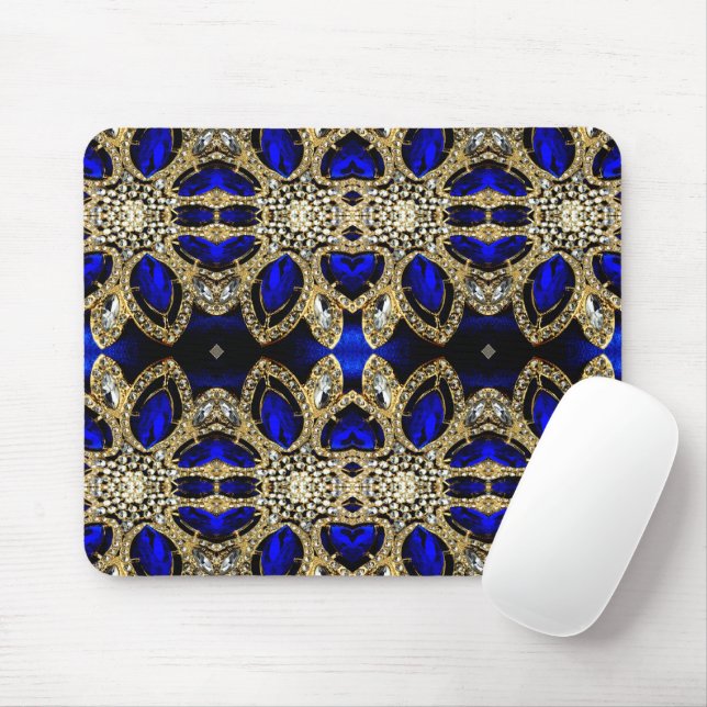 fashion stylish turquoise gold silver royal blue  mouse pad (With Mouse)