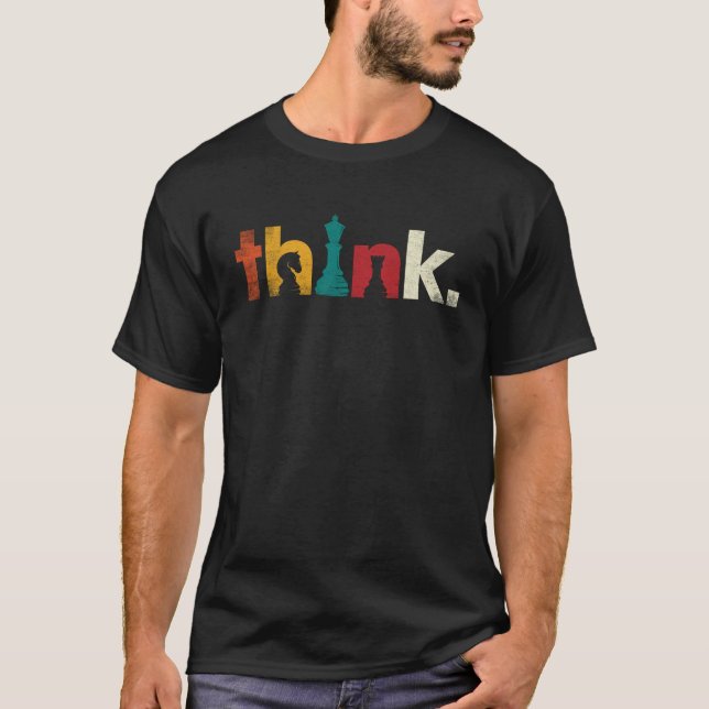 Fashion T-Shirt - Think Chess Matching Gambit Ches (Front)