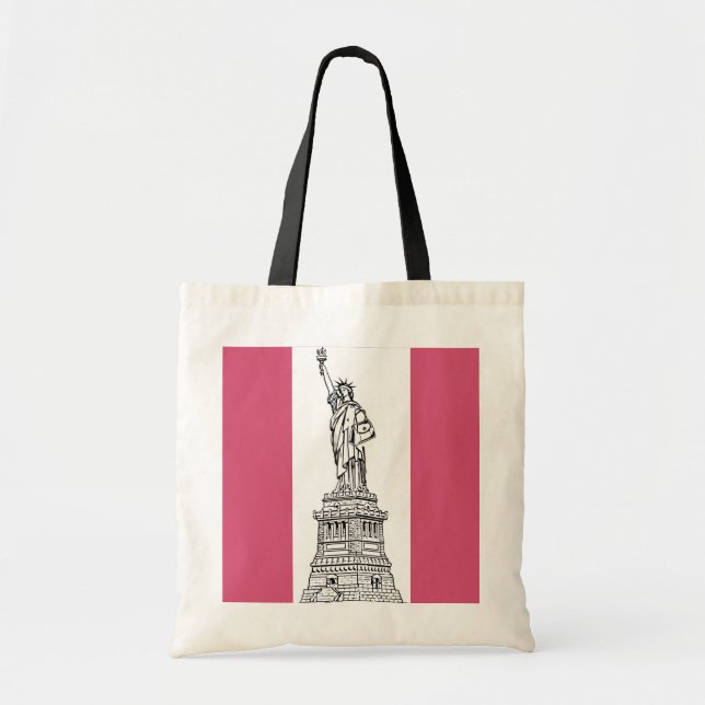 Fashion Themed Statue of Liberty Tote Bag (Front)
