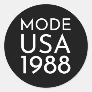 Fashion Usa 1988 M Tour Classic Round Sticker