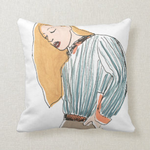 Fashion Vignette Throw Pillow
