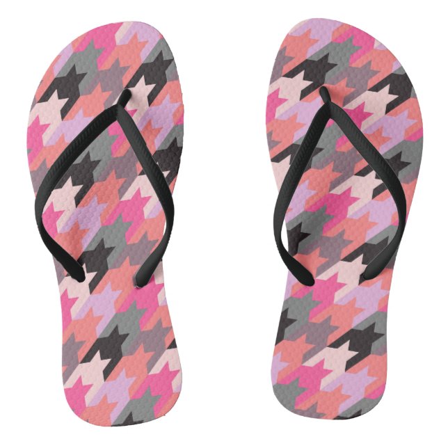 Fashion Vintage Cute- Pattern Stylish Modern Flip Flops (Footbed)