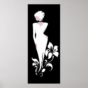 Fashion vintage stylish glamour illustration poster
