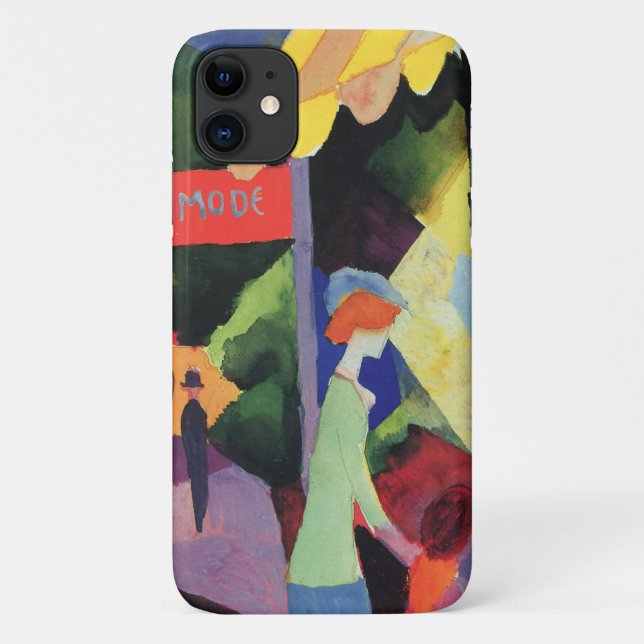 Fashion Window by August Macke, Vintage Fauvism Case-Mate iPhone Case (Back)