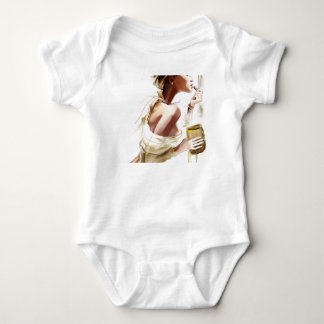 Fashion Woman: Stylish Contemporary Portrait. Baby Bodysuit
