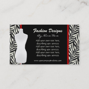 Fashion Zebra Carte de visite d'impression
