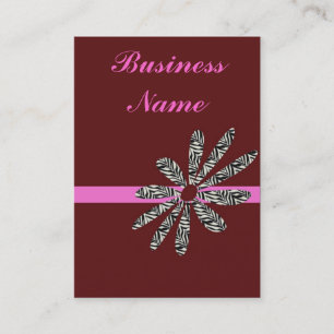 Fashion Zebra Flower Business Cards