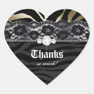 Fashion Zebra Sticker Jewellery Lace Gold Silver