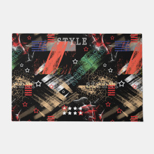 Fashionable abstract grunge doormat