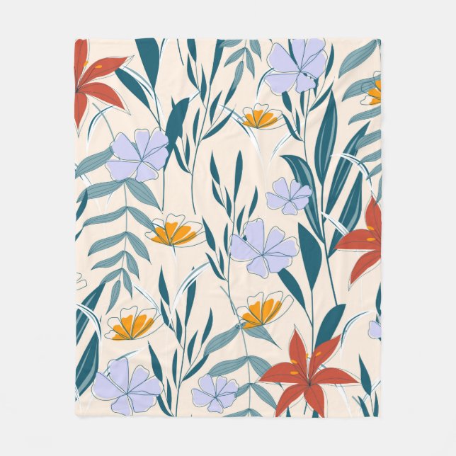 Fashionable abstract seamless background with colo fleece blanket (Front)