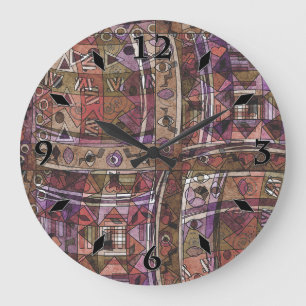 Fashionable African abstract tribal Large Clock