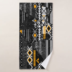 Fashionable and trendy collage seamless pattern w bath towel