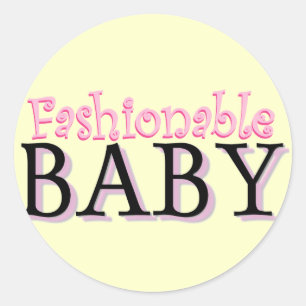 Fashionable Baby Tshirts and Gifts Classic Round Sticker