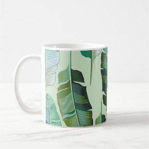 Fashionable Banana Plants Tropical Illustration Coffee Mug