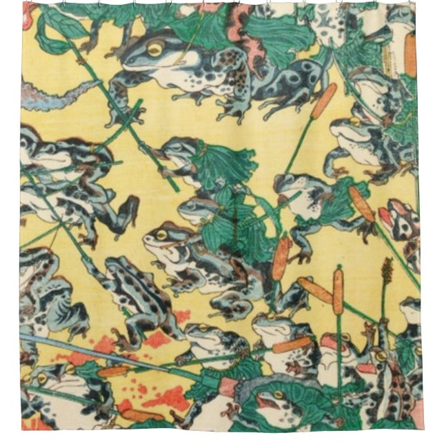 Fashionable Battle Of Frogs By Kawanabe Kyosai (Front)