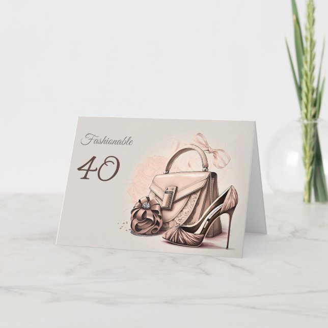 Fashionable Birthday Card for Women - Customizable (Front)