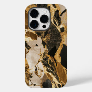 Fashionable Black Gold Marble Case-Mate iPhone 14 Pro Case