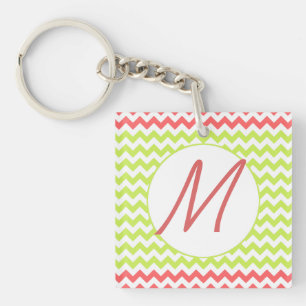 Fashionable Chevron Monogram Key Chain